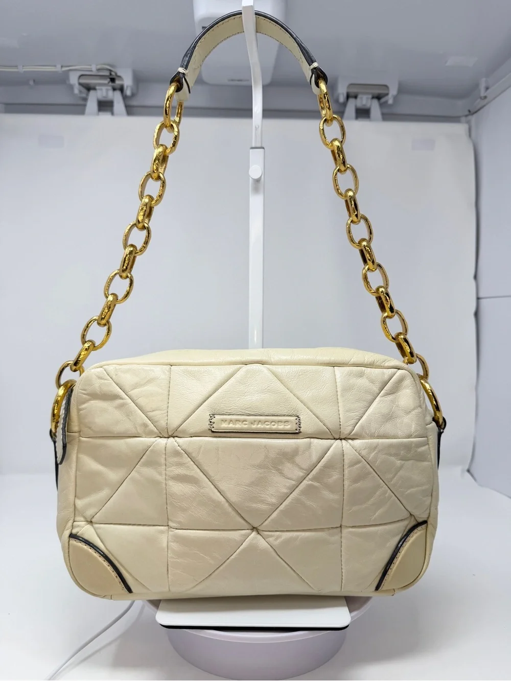 Marc Jacobs Quilted Leather Raquel Ivory Shoulder Bag Spring 2007 collection
